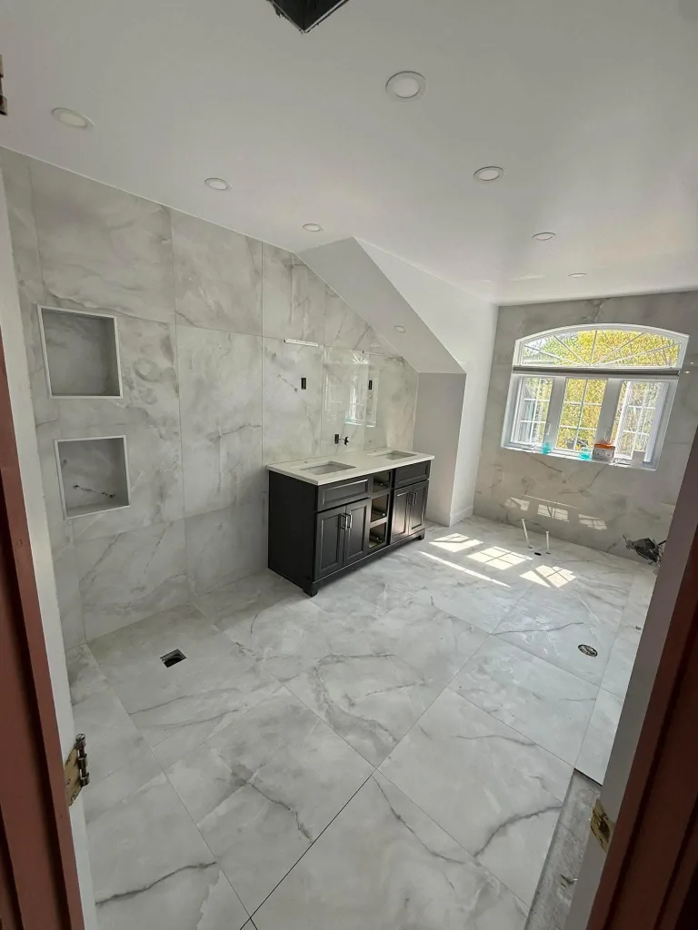 Salle de bain en marbre